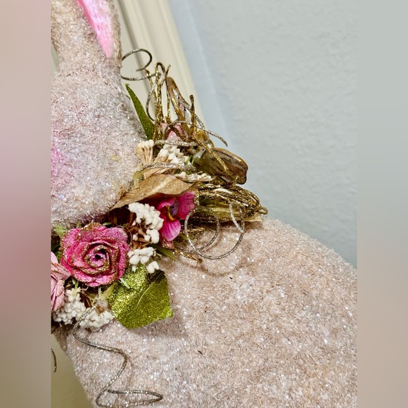 HOLIDAY TREE Marcarone Jeweled Capiz Easter Bunny- Adorable 16" H Rabbit - Picture 4 of 12